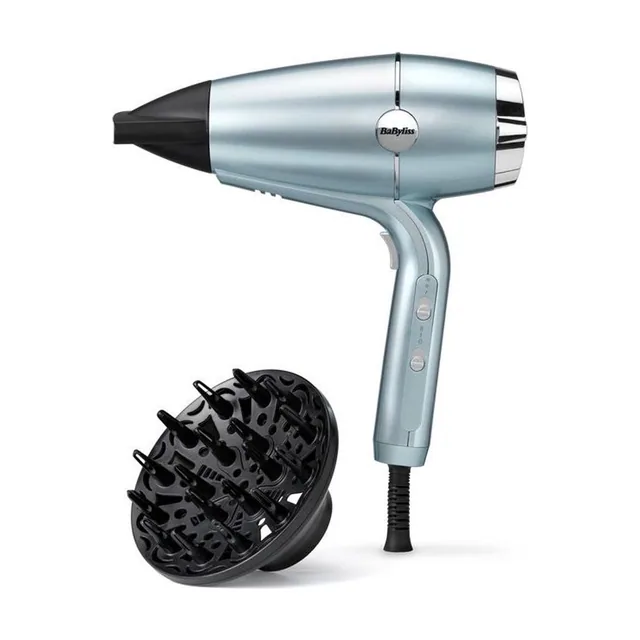 BaByliss Hydro-Fusion Anti-Frizz 2100 Hair Dryer (5573U, blue)
