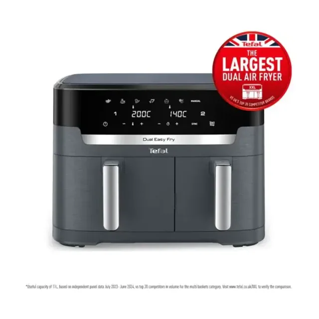 Tefal Easy Fry Dual XXL 11L Air Fryer (EY942BG0, Java Pepper)