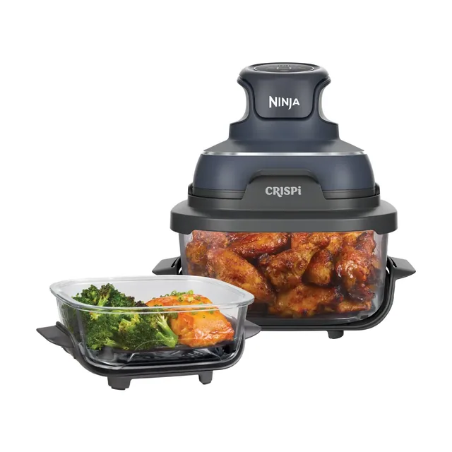 Ninja CRISPi 4-in-1 Portable Glass Air Fryer, Stone (FN101UKST)