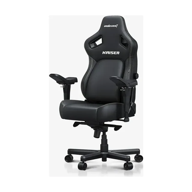 AndaSeat Kaiser 4 Premium Gaming Chair, Black PVC leather, size L