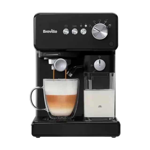 Breville Prima Latte Espresso Coffee Machine, Black (VCF183)