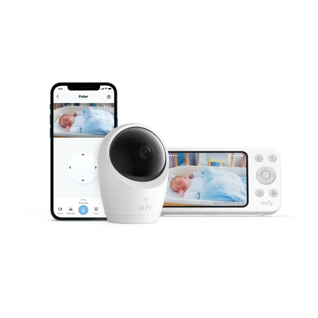 eufy E20 5" Smart Video Baby Monitor with 2K Pan-Tilt Camera