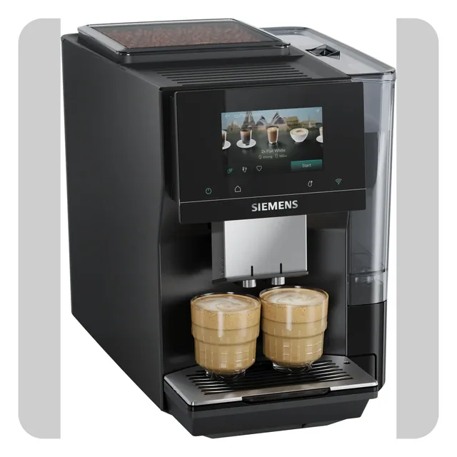 Siemens EQ700 iAroma Bean to Cup Coffee Machine, Piano Black (TP723G09)
